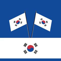 Illustration of south korea flag Template