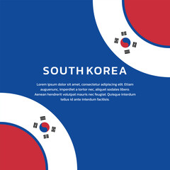 Illustration of south korea flag Template