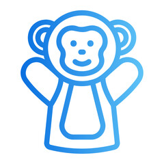 hand puppet gradient icon