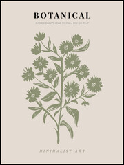 Large grid of Modern A4 posters in a modern boho style, hand-drawn. Suitable for poster, banner, print, branding