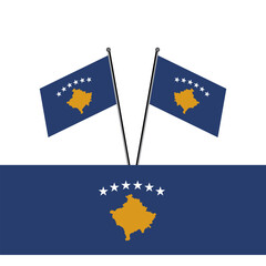 Illustration of kosovo flag Template