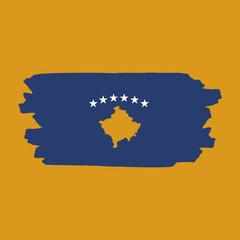 Illustration of kosovo flag Template