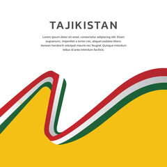 Illustration of tajikistan flag Template