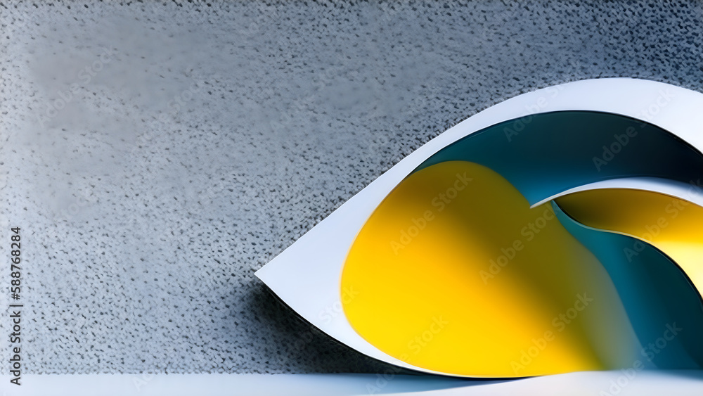 Aufkleber abstract blue and yellow background with beautiful pattern - ai generative