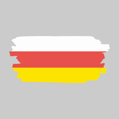 Illustration of south ossetia flag Template