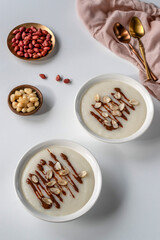 Kunun Gyada is a North American porridge (light porridge) made with raw peanuts and rice.