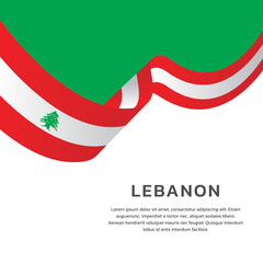 Illustration of lebanon flag Template
