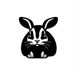 cute bunny animal vector template, abstract illustration for fashion prints, textiles, clothing