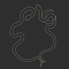 magical forest elements. images of a snake, night moth, fly agaric mushrooms, plant and space elements. Ideal for printing on fabric or clothing, wallpaper and wrapping paper