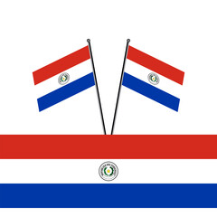 Illustration of paraguay flag Template