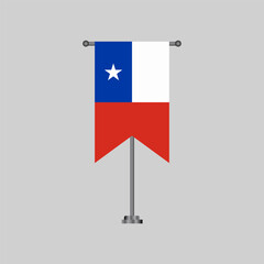 Illustration of chile flag Template