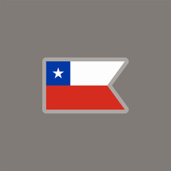 Illustration of chile flag Template