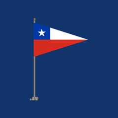Illustration of chile flag Template