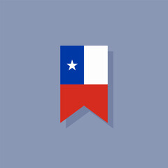 Illustration of chile flag Template