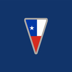 Illustration of chile flag Template