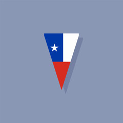 Illustration of chile flag Template