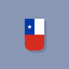 Illustration of chile flag Template