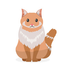 cartoon cat. pet characters illustration	
