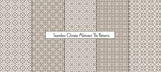 Seamless Ornate Abstract Tile Patterns