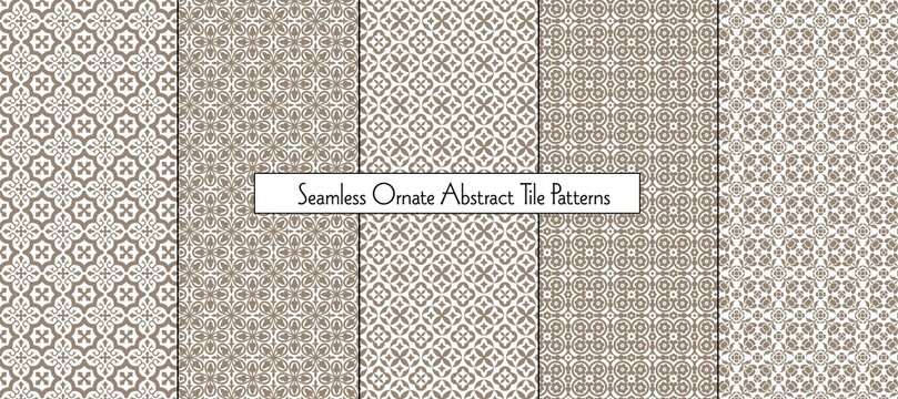 Seamless Ornate Abstract Tile Patterns