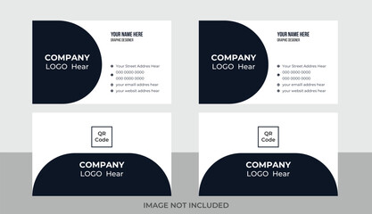 Modern and simple business card design template, flat gradation business card inspiration.