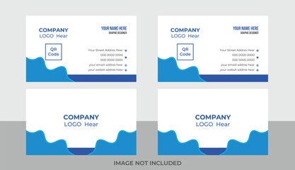 Modern and simple business card design template, flat gradation business card inspiration.