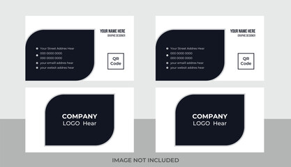 Modern and simple business card design template, flat gradation business card inspiration.