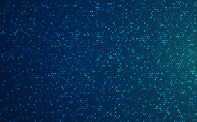 Digital technology background. Digital data circle blue pattern pixel background