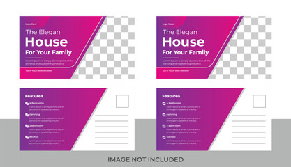 corporate business postcard design template.	