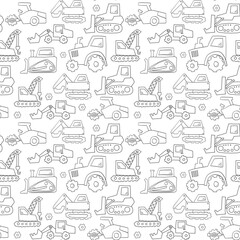 Childish pattern with cute trucks and transport. baby shower greeting card.