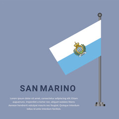 Illustration of san marino flag Template