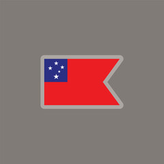 Obraz premium Illustration of samoa flag Template