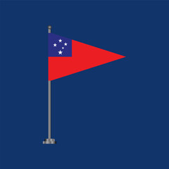 Illustration of samoa flag Template