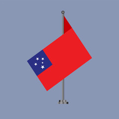 Illustration of samoa flag Template