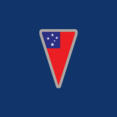 Illustration of samoa flag Template