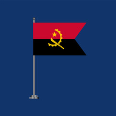 Illustration of angola flag Template