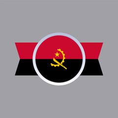 Illustration of angola flag Template