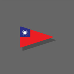 Illustration of taiwan flag Template