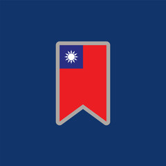 Illustration of taiwan flag Template