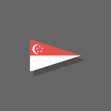 Illustration of singapore flag Template