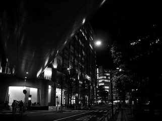 東京の風景　モノクロ