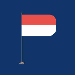 Illustration of Monaco flag Template