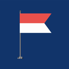 Illustration of Monaco flag Template