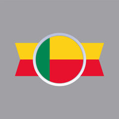 Illustration of benin flag Template