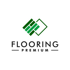 Obraz premium Flooring logo icon parquet vector illustration design vector