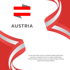 Illustration of austria flag Template