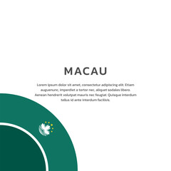 Illustration of Macau flag Template