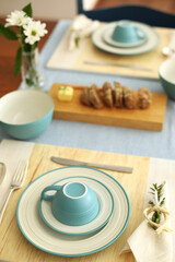 image of simple and attractive breakfast table set