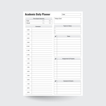 Printable No Date Daily Planner