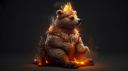 Fire bear (Generated Ai)